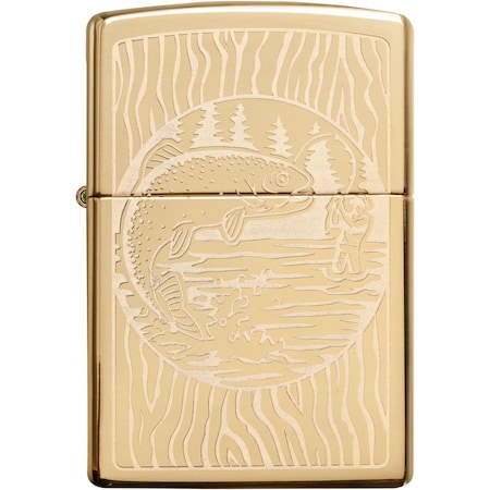Zippo 2022 Zippo Fisherman Design, Hp Brass,  ZIP-49610